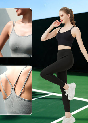 Ladies High Support Cross Back Sports Strappy Bra 