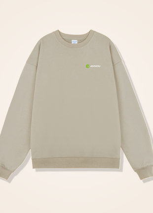 Light Coffee 450GSM Terry Drop Shoulder Crewneck Sweatshirt