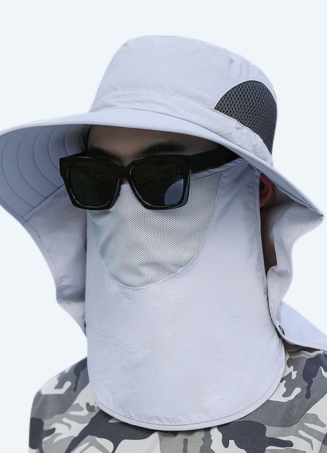 Light Grey Sun Protection Quick-drying Fishing Hat