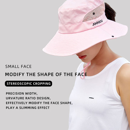 Sidiou Group Women UPF50+ UV Protection Summer Mesh Bucket Hat Foldable Wide Brim Sun Hat Fishing Hat