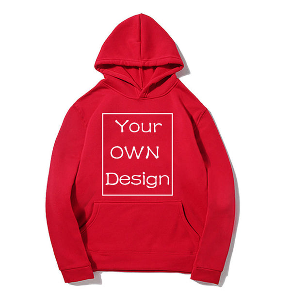 Winter Customized Hoodies for Men Loose Unisex Personalise Your Own Hoodie DIY Brand Logo Or Picture Custom Fleece Sweatshirts