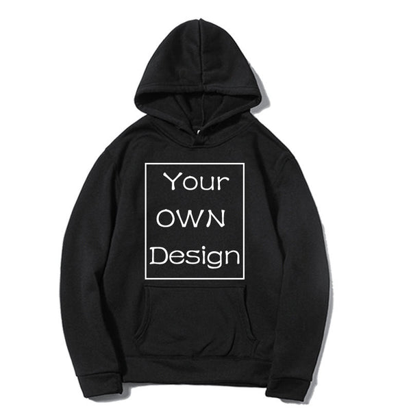 Winter Customized Hoodies for Men Loose Unisex Personalise Your Own Hoodie DIY Brand Logo Or Picture Custom Fleece Sweatshirts