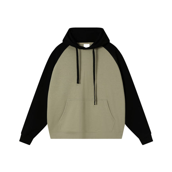 Trendy 380 gsm Custom Embroidered Pullover Hoodie for Unisex Streetwear Couple Sweatshirts Plus Size Loose Raglan Sweatshirt
