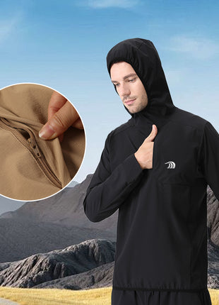 Men Zipper Up Windbreaker Jacket
