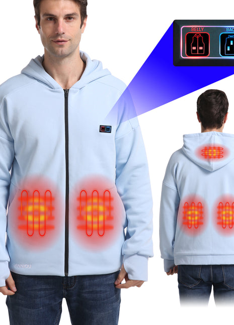 men's blue_and grey heated zip hoodie