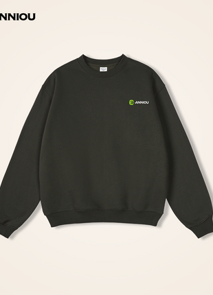 Men's Round-Neck Thickened Dropped-Shoulder Pullover