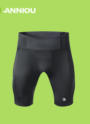 Men's Black High-elastic Compression Tights