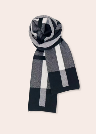 Men's Black Knitted Thermal Scarves