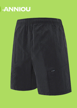 Men's Black Stretch Quick-drying Running Shorts