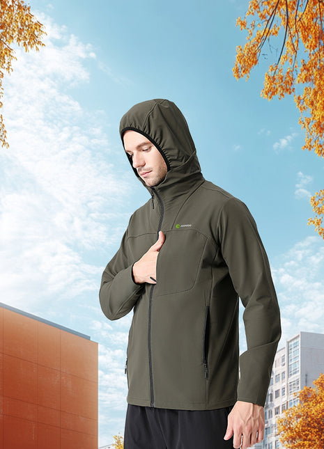 Men's Casual Jacket with Zipper Pocket