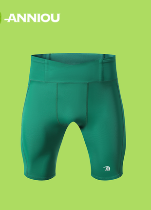 Men's Dark Green High-elastic Compression Tights