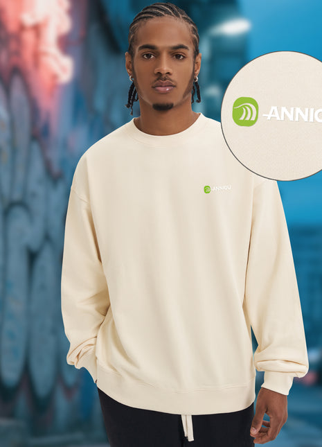 Men's Heavyweight Pullover Sweatshirt with Silicone Logo