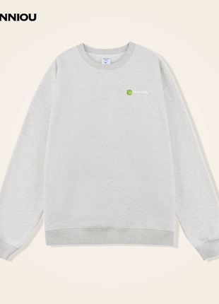Men's Light Grey Heavy Weight Crewneck Dropped Shoulder Sweatshirt