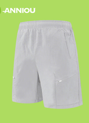 Men's Light Grey Stretch Quick-drying Running Shorts