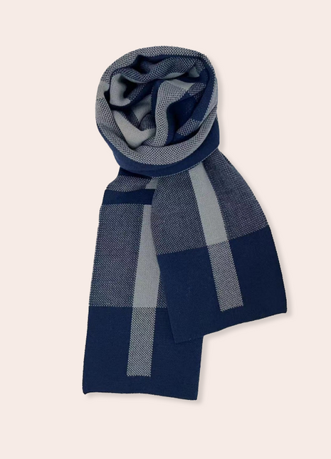 Men's Navy Knitted Thermal Scarves
