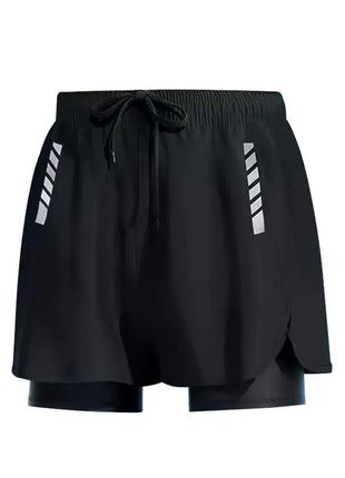 Men's Quick-drying Plus Size Double-Layer Swim Trunks