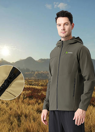 Men's Windproof Hooed Jacket with Ykk Zipper 