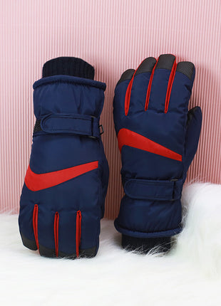 Navy Outdoor Skiing Waterproof Gloves