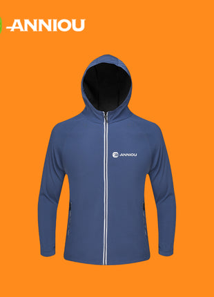 Navy Outdoor Windproof Zipper Soft Shell Jacket