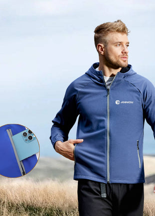 Outdoor Windproof Soft Shell Jacket with Zipper Pockets