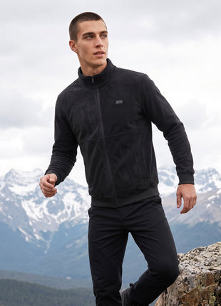Outdoor mens #Black Heated Fleece Jacket