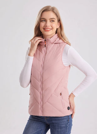 #Pink Women's Heated Hooded Vest