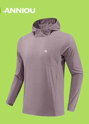 Purple Lightweight Quick Dry Fitness Hooded Pullover