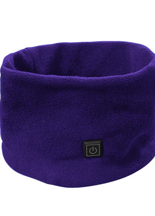 Purple Outdoor Polar Fleece Neck Heated Scarfs