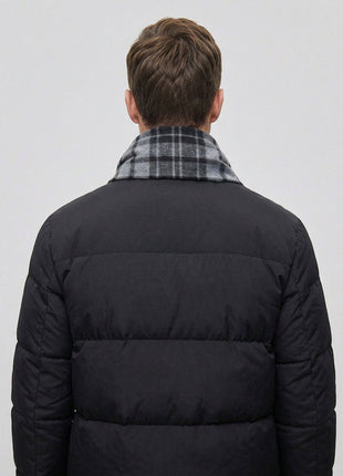 #Black Men Classic Plaid Scarf