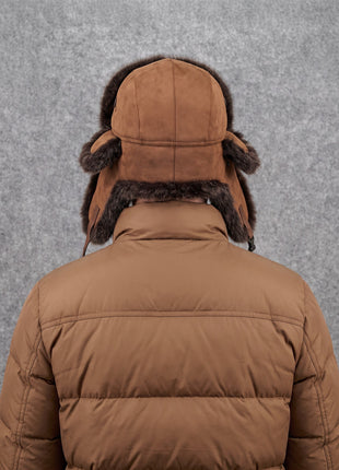 #Brown Men Winter Trapper Hat