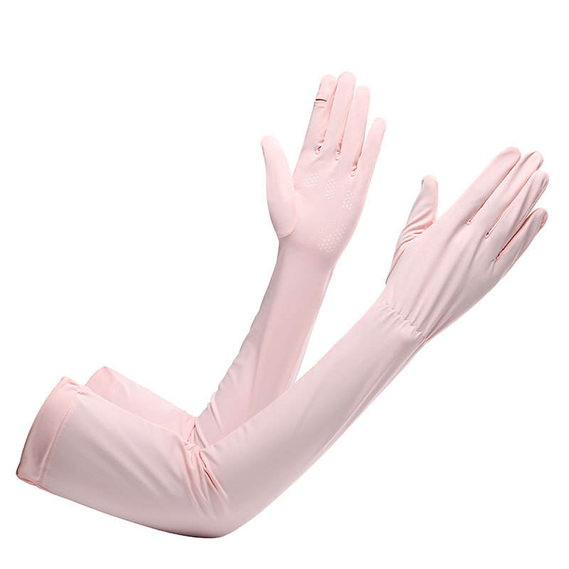 Sidiou Group Anniou Summer Ice Silk Long Sunscreen Sleeve Gloves Women Elastic Quick-drying Arm Cover UV Sun Protection Arm Sleeves for Outdoor Golf