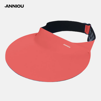 Sidiou Group ANNIOU Golf Sun Protection Cap Seamless Foldable Outdoor Visor Caps Ice Silk Breathable Empty Top Sun Hat