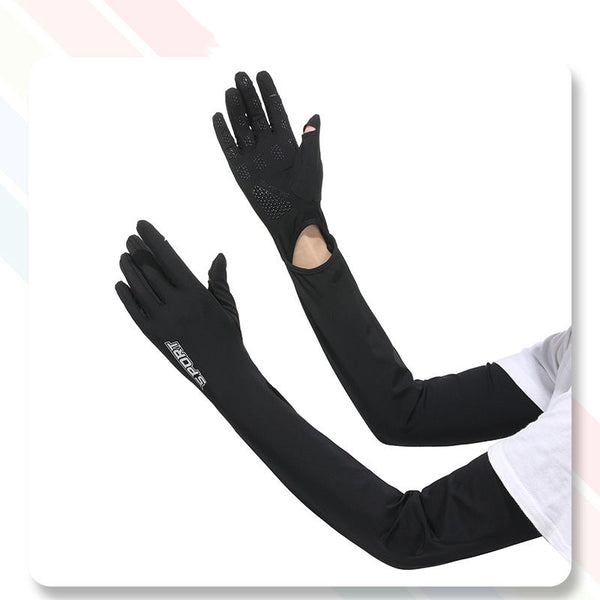 Sidiou Group Anniou Summer Outdoor Sun Protection Full Finger Gloves Women UV Protection Long Ice Sleeve Cycling Sunscreen Cover Arm Sleeves