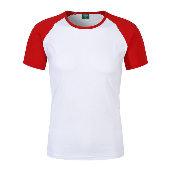 Sidiou Group Custom Printing Logo Short Sleeves T shirts Raglan Sleeve Quick-drying Round Neck Cotton Blank t-shirt