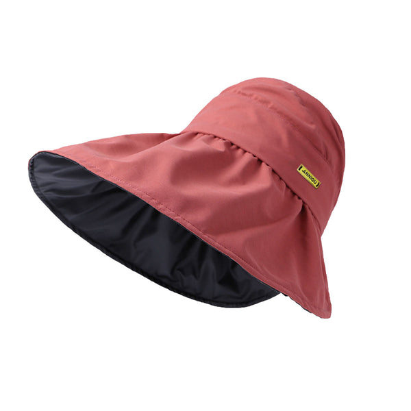 Sidiou Group UPF50+ Vinyl Sun Protection Empty Top Hat Women's New Summer Anti-UV Sun Hat Outdoor Big Brim Face Sun Hat