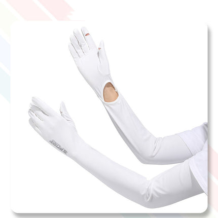 Sidiou Group Anniou Summer Outdoor Sun Protection Full Finger Gloves Women UV Protection Long Ice Sleeve Cycling Sunscreen Cover Arm Sleeves