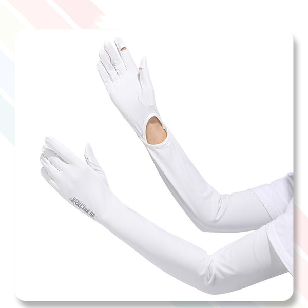Sidiou Group Anniou Summer Outdoor Sun Protection Full Finger Gloves Women UV Protection Long Ice Sleeve Cycling Sunscreen Cover Arm Sleeves