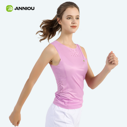 ANNIOU Marathon Elastic Seamless Vest for Unisex Wind Tunnel Anti-bacterial Breathable Fitness Running Quick-drying Tank Tops