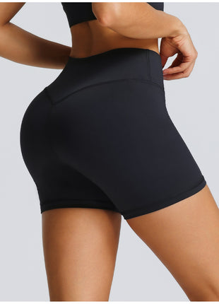Side of Women's High Waisted Butt Lift Yoga Shorts