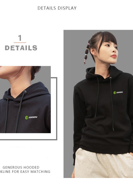 simple casual hooded sweatshirt