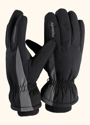 Splicing Black Nonslip Touch Screen Snowboard Gloves