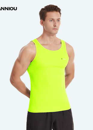 Summer Men's Fluorescent Green Quick-drying Sports Vest