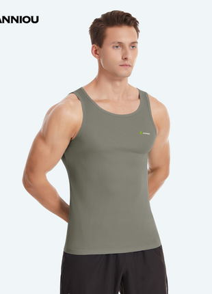 Summer Men's Plant Ash Orange Quick-drying Sports Vest
