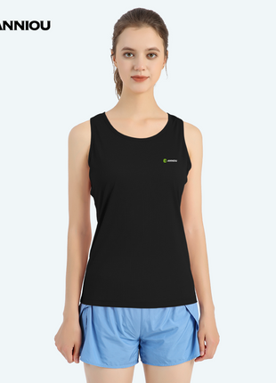 Summer Women's Black Quick-drying Sports Vest