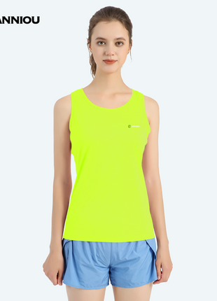 Summer Women's Fluorescent Green Quick-drying Sports Vest