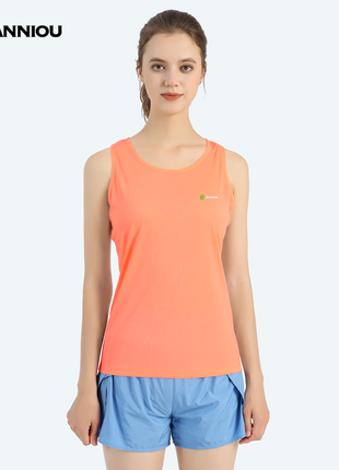 Summer Women's Light Orange Quick-drying Sports Vest