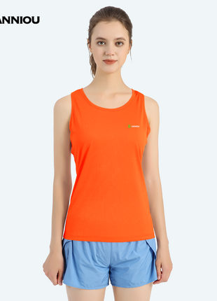 Summer Women's Orange Quick-drying Sports Vest