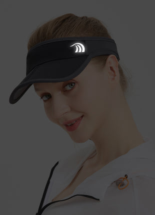 Sun Cap Visor Hat with Reflective Logo