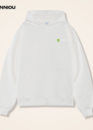 White Men's 380g Heavyweight Pullover Hoodies