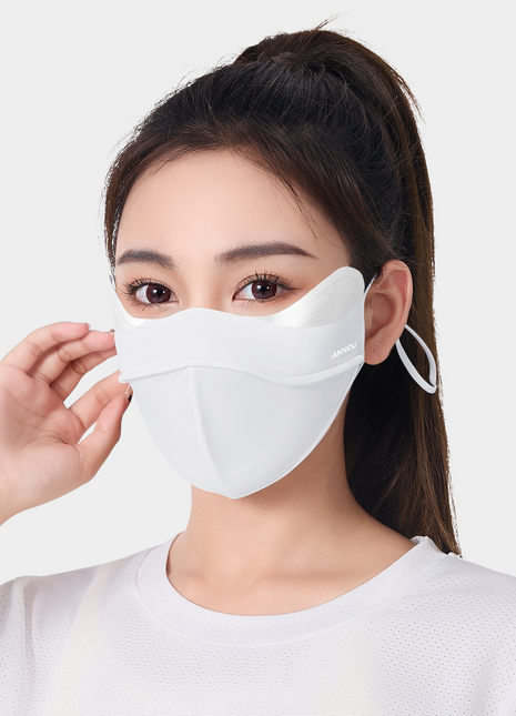 White Three-dimensional Sun Protection Facemask